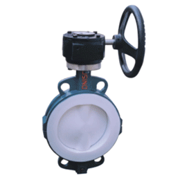 國标氟襯(chen)裏蝶閥(對夾)