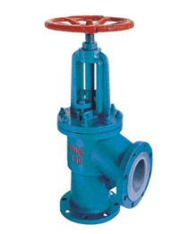 國标氟襯(chèn)裏角式截止(zhi)閥